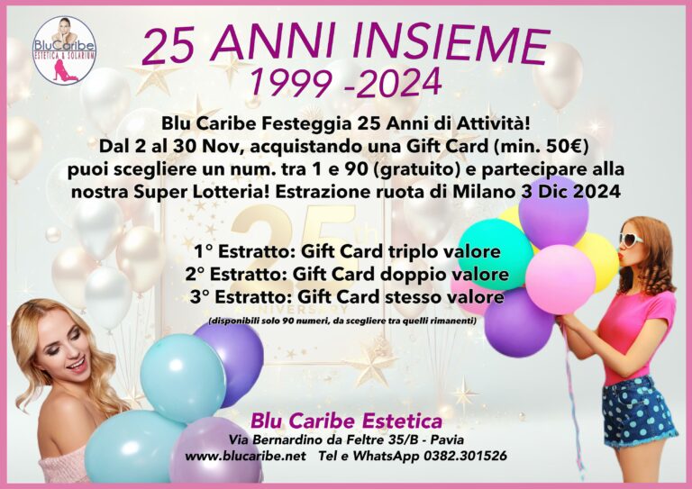 25 anniversario blu caribe estetica